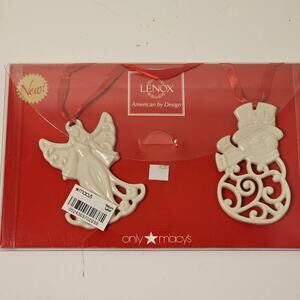 Lenox Christmas Ornaments Angel- Snowman‎